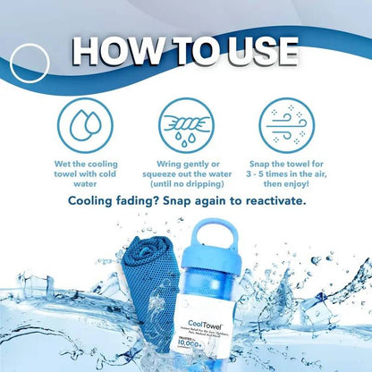⏰Summer Sale Buy 1 Get 1 Free❄💦Cold Sweat Towel You Can Use Anywhere, Anytime! Reusable Soft Absorbent Cooling Portable